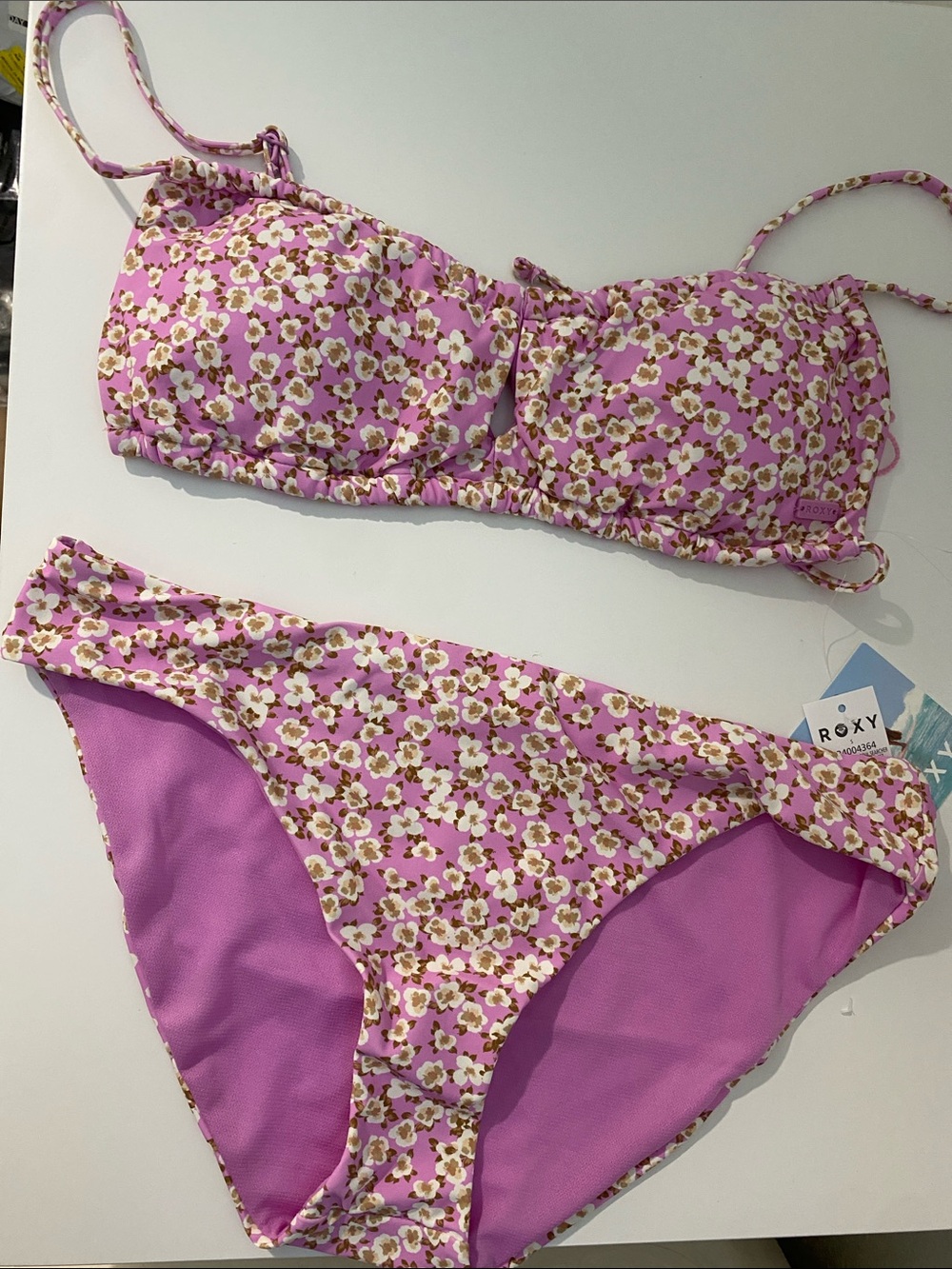 Roxy Pink Floral Bikini Set